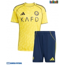 Camisa de Futebol Al-Nassr Equipamento Principal Infantil 2025-26 Manga Curta (+ Calças curtas)
